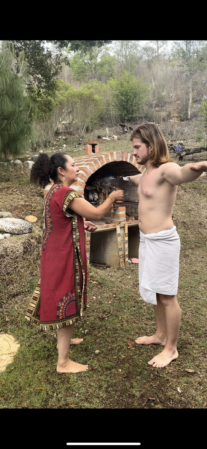 A new experience with suffering, Temazcal ceremony.